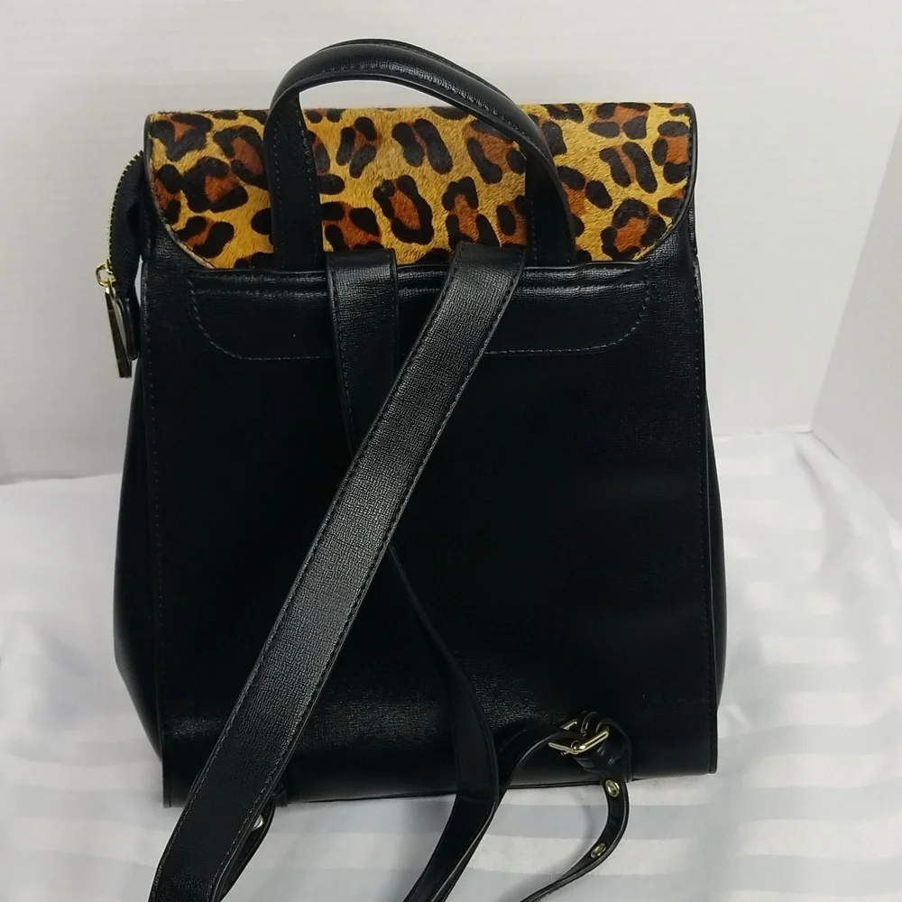 CARVELA BACKPACK WITH LEOPARD PRINT FLAP